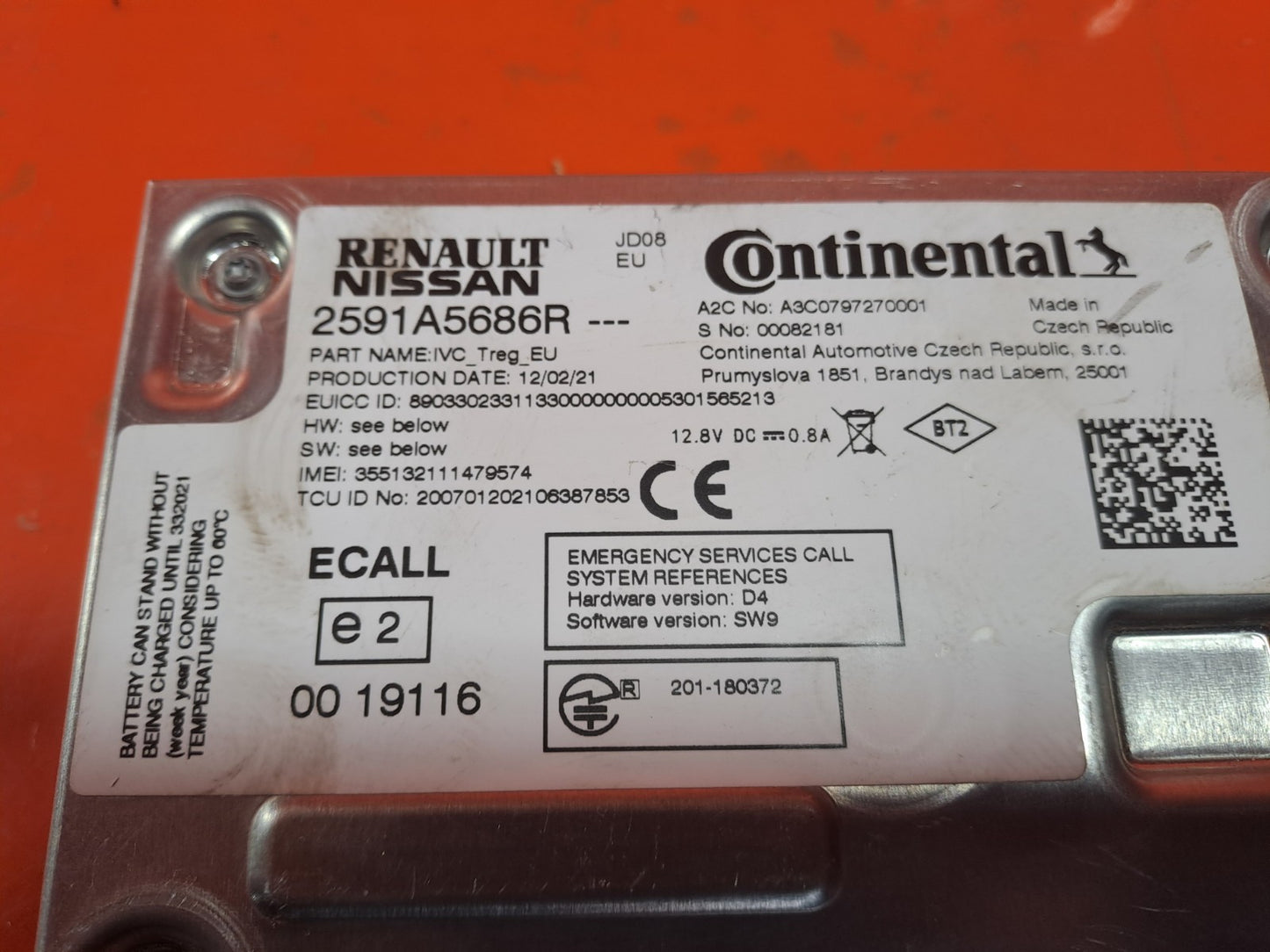 ✅2021 Renault Captur MK2 Iconic Bluetooth Module 2591A5686R + Warranty A385 - Image 3