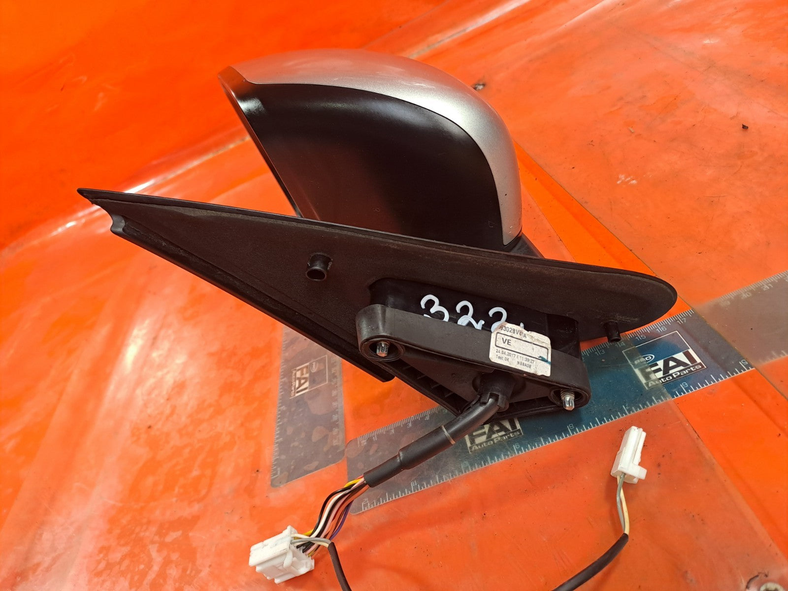 ✅NISSAN JUKE TEKNA 1.5 DIESEL 2017 FRONT LEFT WING MIRROR SILVER 96302BV81A A322 - Image 7