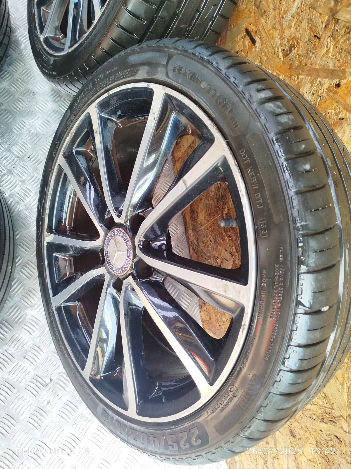 ✅2012 MERCEDES B CLASS W246 ALLOY WHEEL & TYRE SET 225/40 ZR18 A2464011602 A299 - Image 9