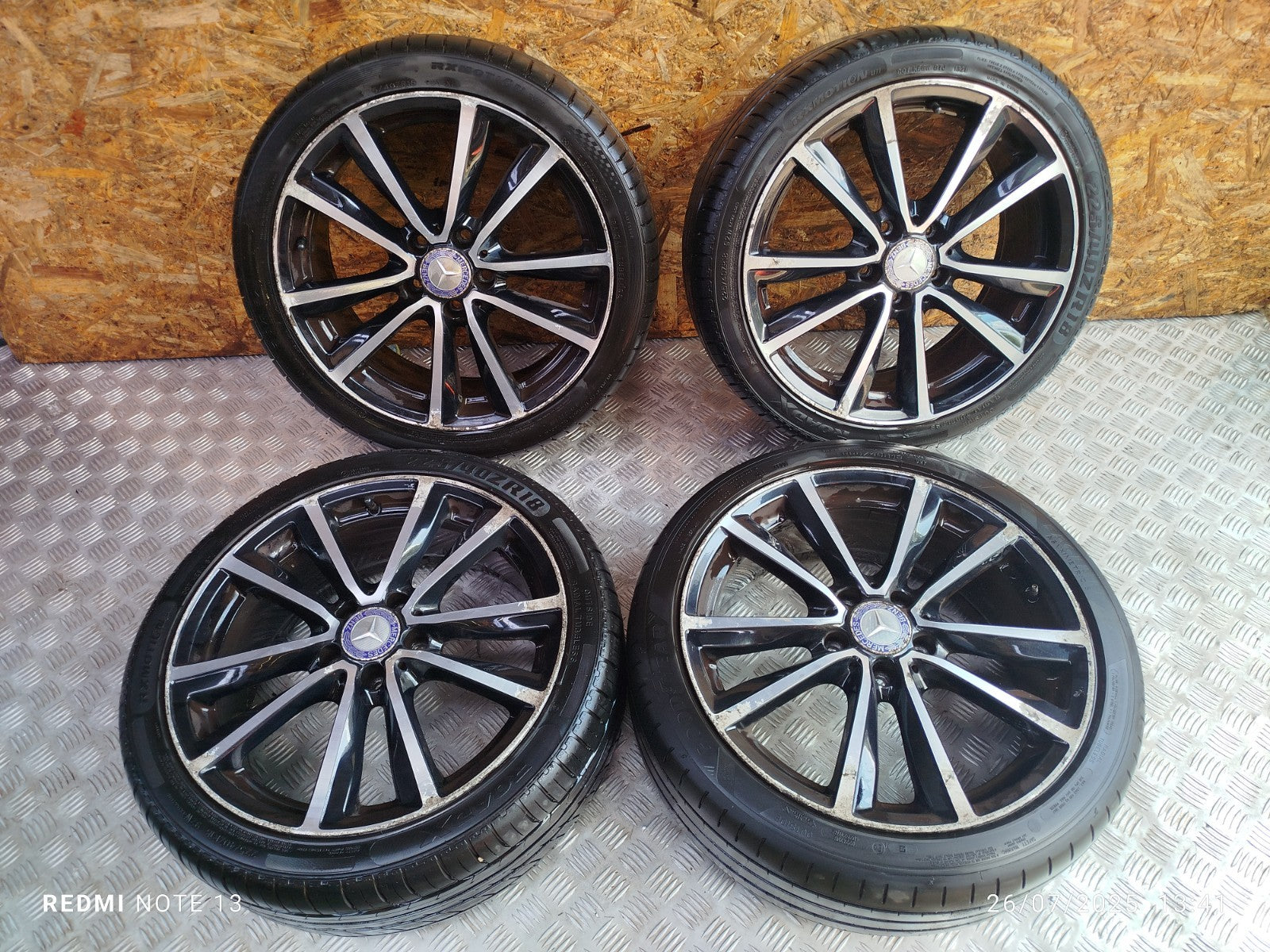 ✅2012 MERCEDES B CLASS W246 ALLOY WHEEL & TYRE SET 225/40 ZR18 A2464011602 A299 - Image 1