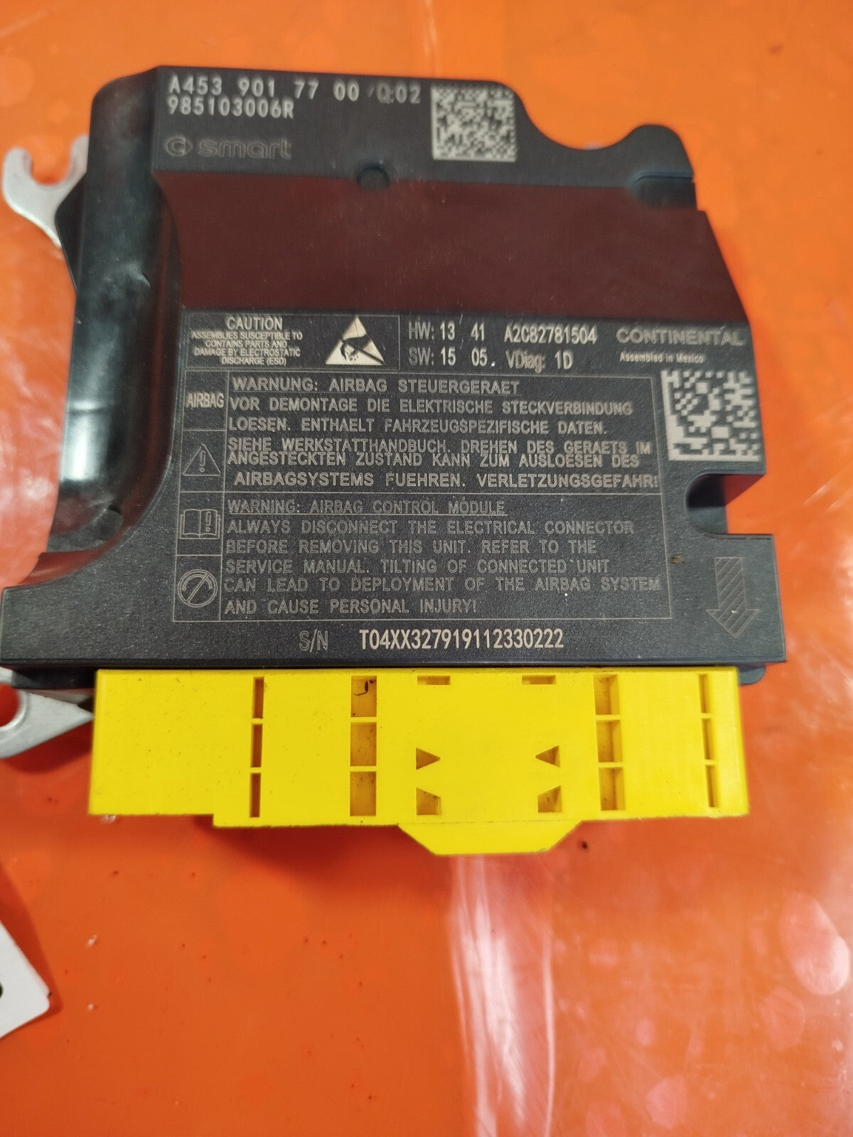 ✅SMART EQ FORFOUR 2020 ARBAG CONTROL MODULE ECU A4539017700 Warranty A263 - Image 5