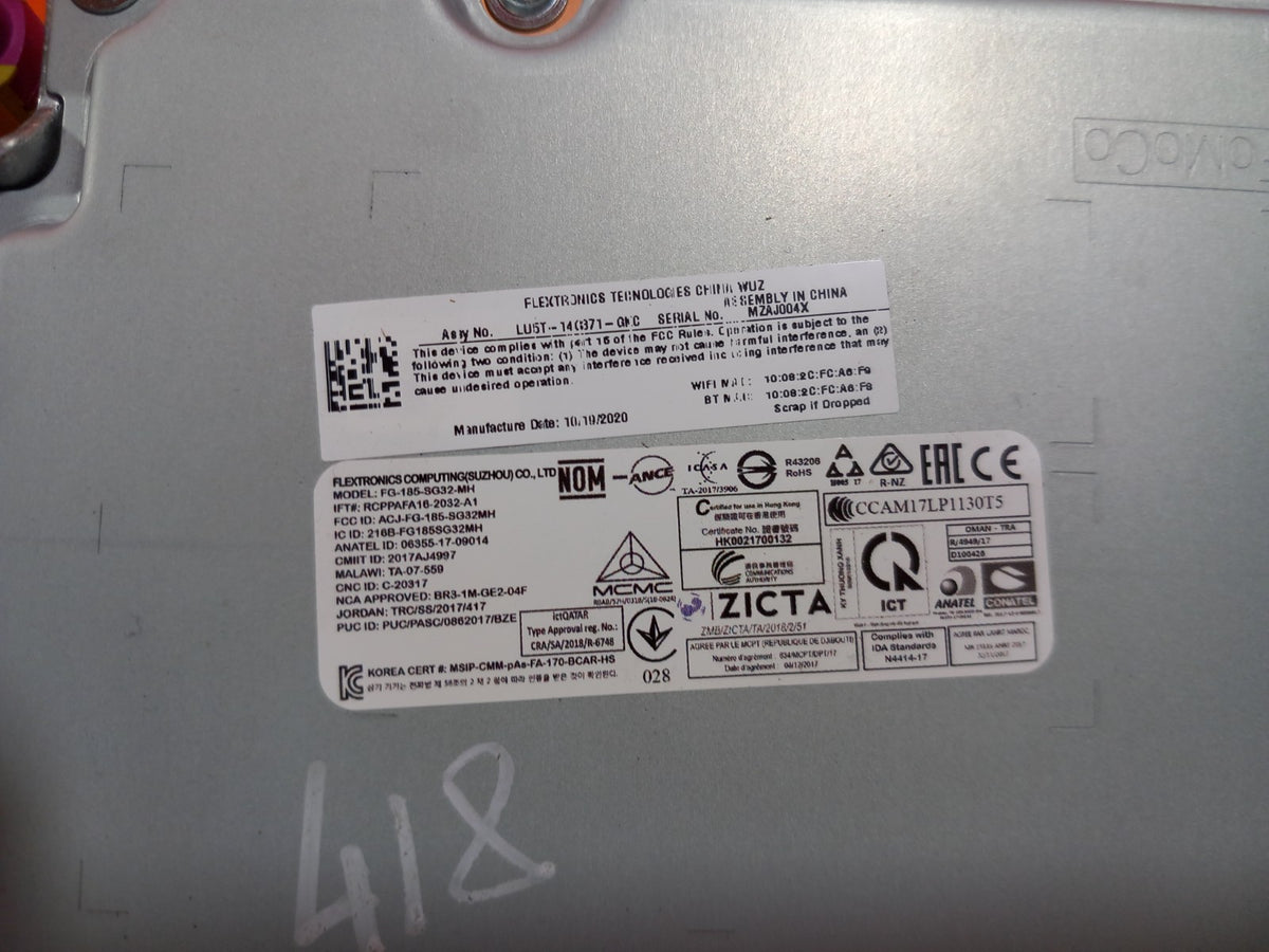 2021 Ford Ranger Wildtrak Sat Nav ECU Control Module KB3T-14G370-MGB A418 - Image 10