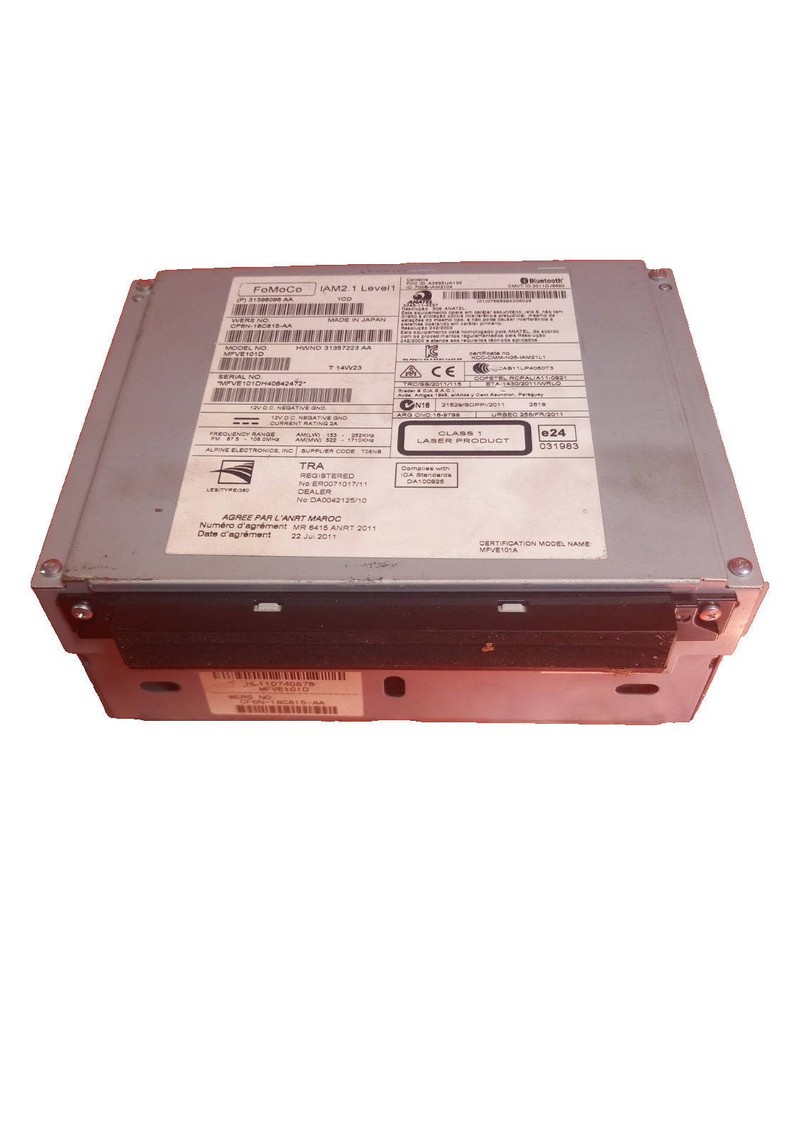 Volvo V40 Radio Head Unit CF6N-18C815-AA Warranty xAA - Image 1