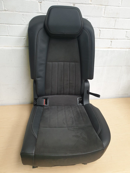 SKODA KAROQ 2020 REAR LEFT SEAT PASSENGER SIDE HALF LEATHER BLACK - Image 1
