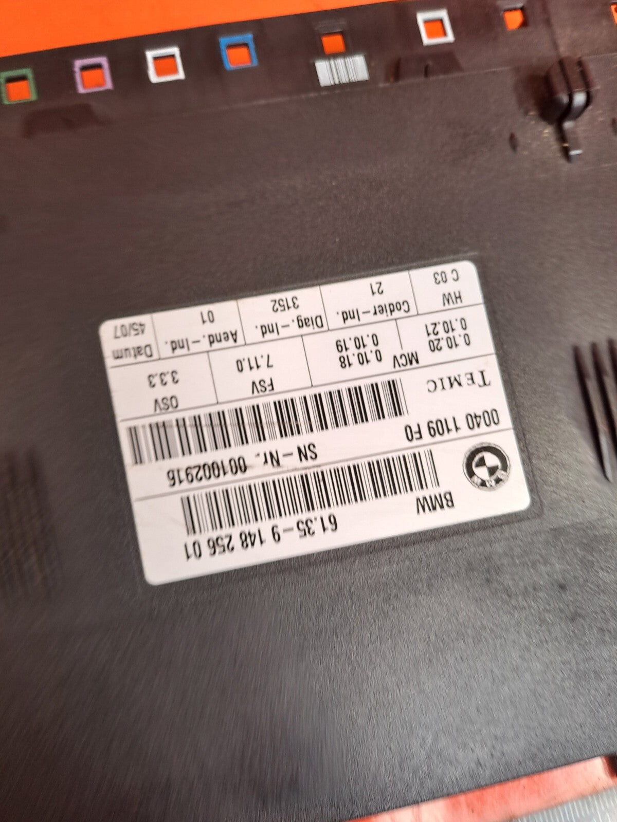 ✅2008 BMW 7 SERIES E66 SEAT CONTROL MODULE 9148256 + WARRANTY A255 - Image 10