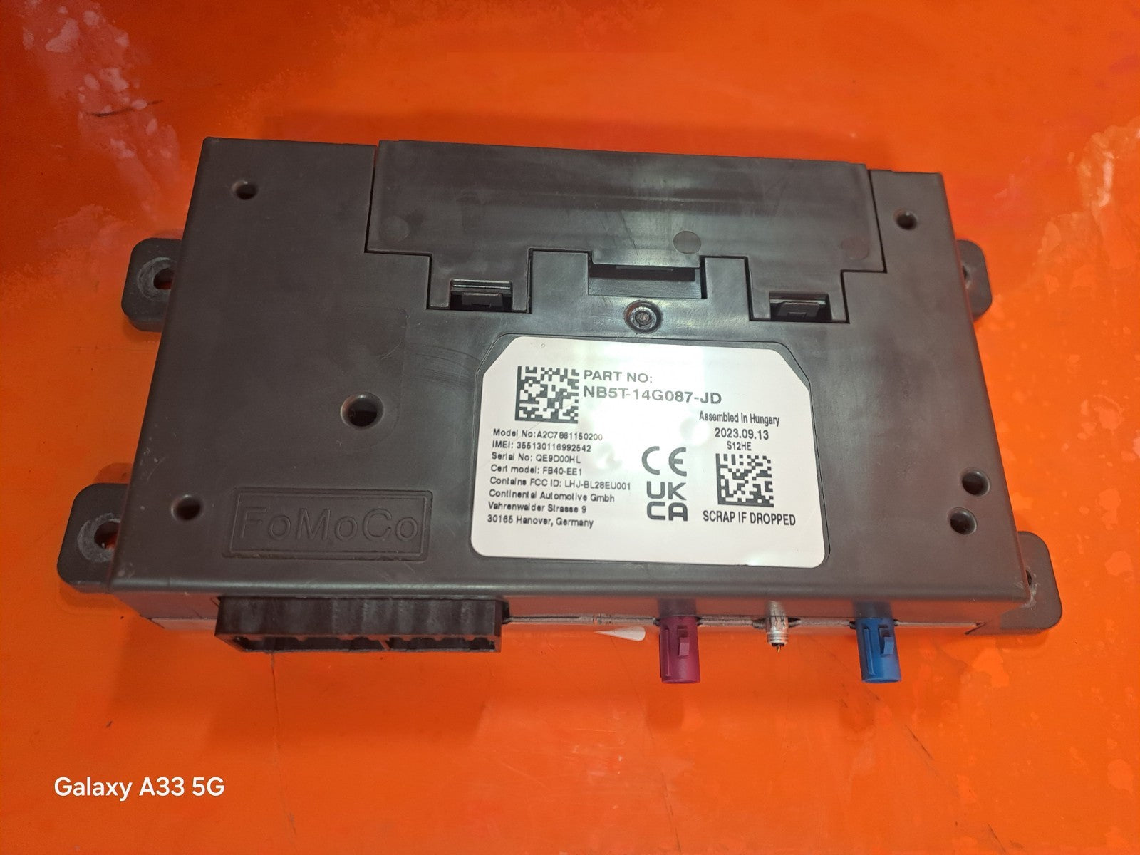 ✅2023 FORD PUMA ST BLUETOOTH CONTROL MODULE ECU NB5T-14G087-JD + WARRANTY - Image 10