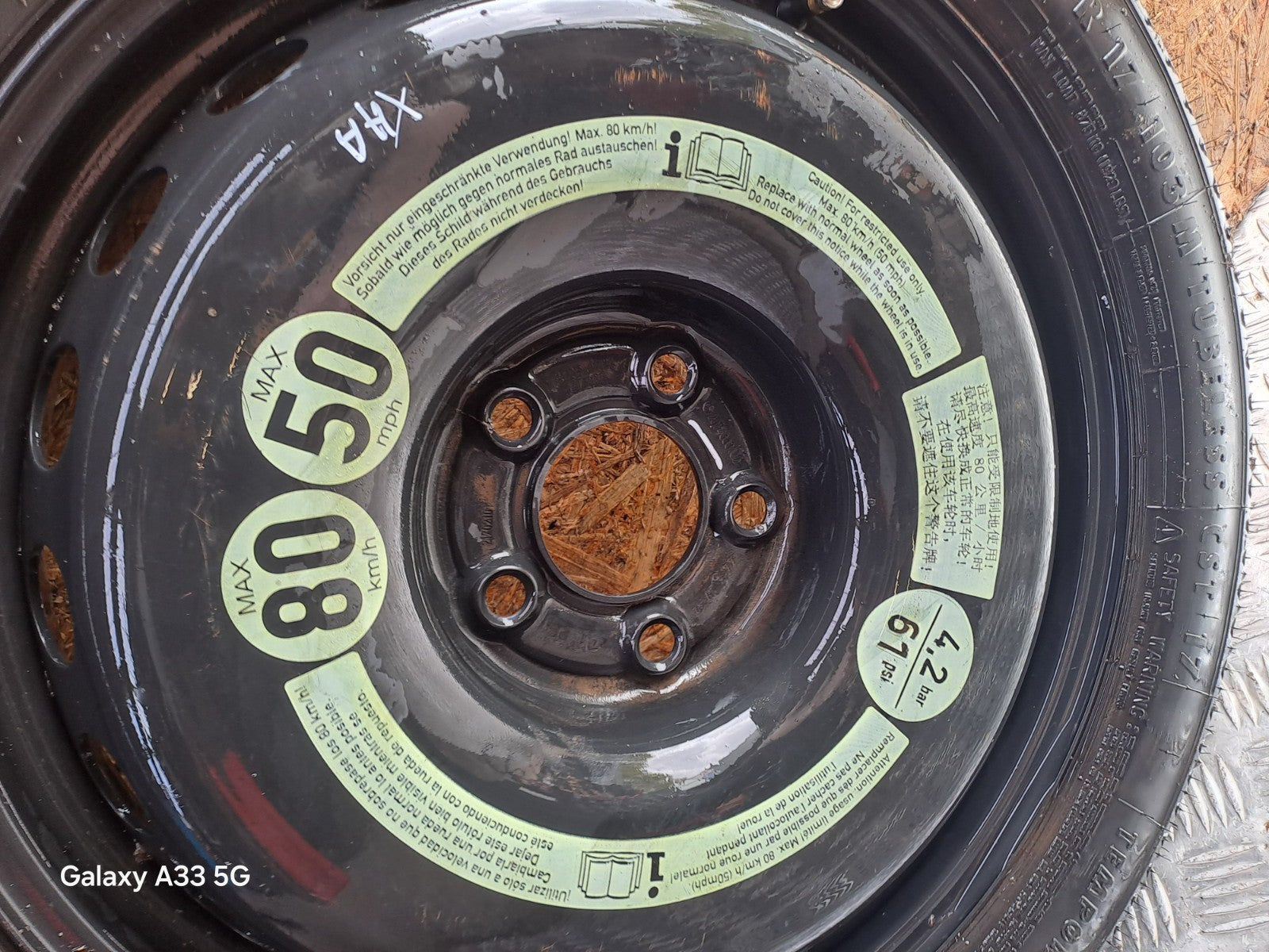 ✅MERCEDES E CLASS W207 SPACE SAVER SPARE WHEEL T135/80 R17 + WARRANTY xAA - Image 7
