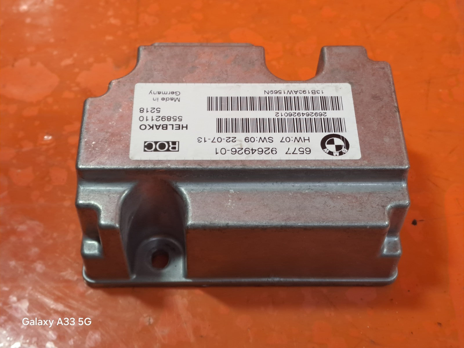 ✅2013 BMW 1 SERIES E88 ROLLOVER CONTROL MODULE 9264926 + WARRANTY A348 - Image 5