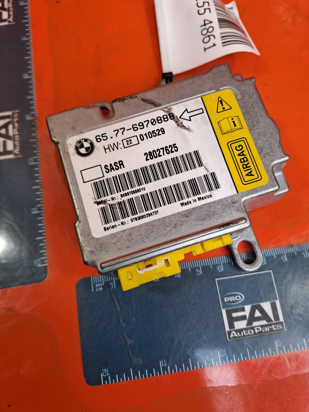 ✅2008 BMW 7 SERIES E66 FRONT RIGHT A-PILLAR AIRBAG MODULE 6970888 + WARRANTY - Image 9