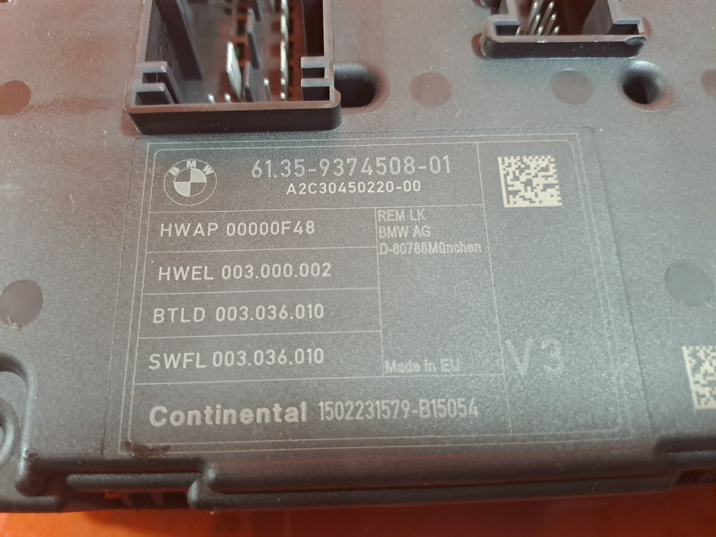✅BMW 118D F20 2.0 Diesel 2015 Rear Body Control Module 9374508 Warranty A316 - Image 2