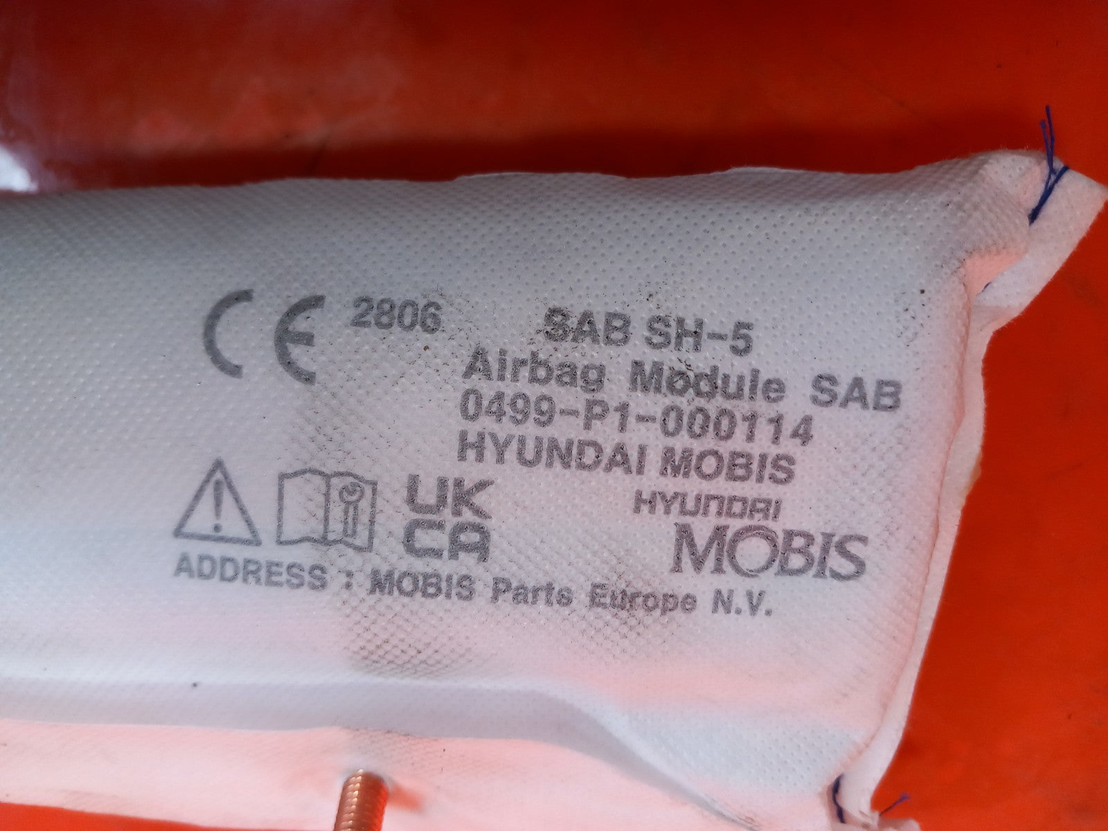 2023 Hyundai I20 Passenger Side Side Front Seat ABag 0499-P1-000114 A180 - Image 12