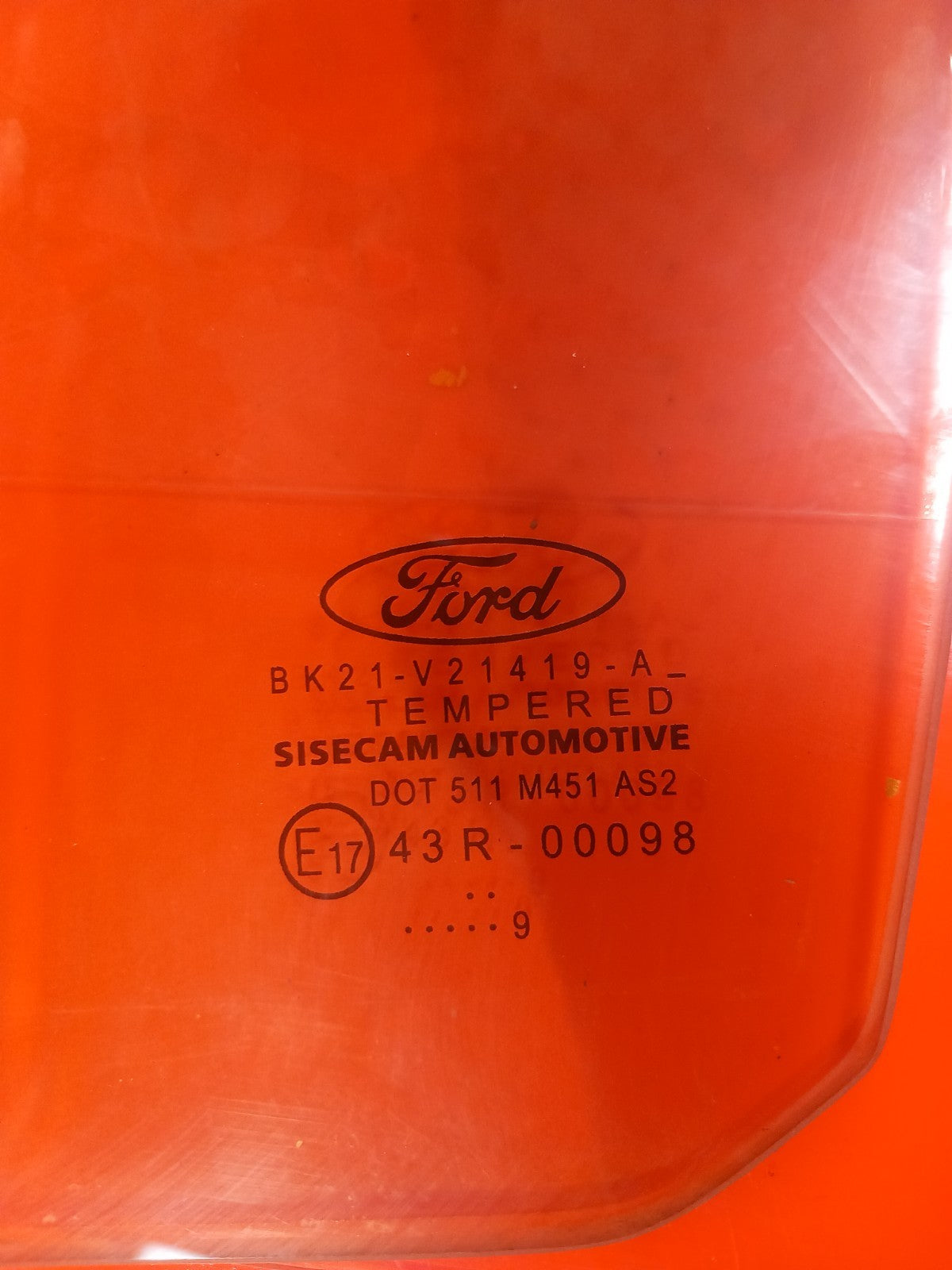 2019 Ford Transit Custom Front Left Quarter Window Glass BK21-V21419-A A376 - Image 6
