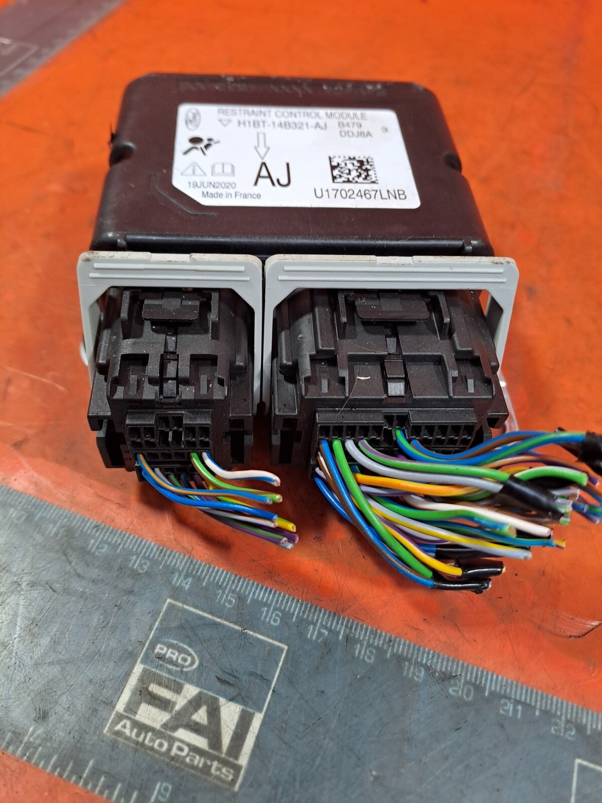 ✅2020 FORD FIESTA ACTIVE 1.0P AIRBAG CONTROL MODULE H1BT-14B321-AJ A247 - Image 6