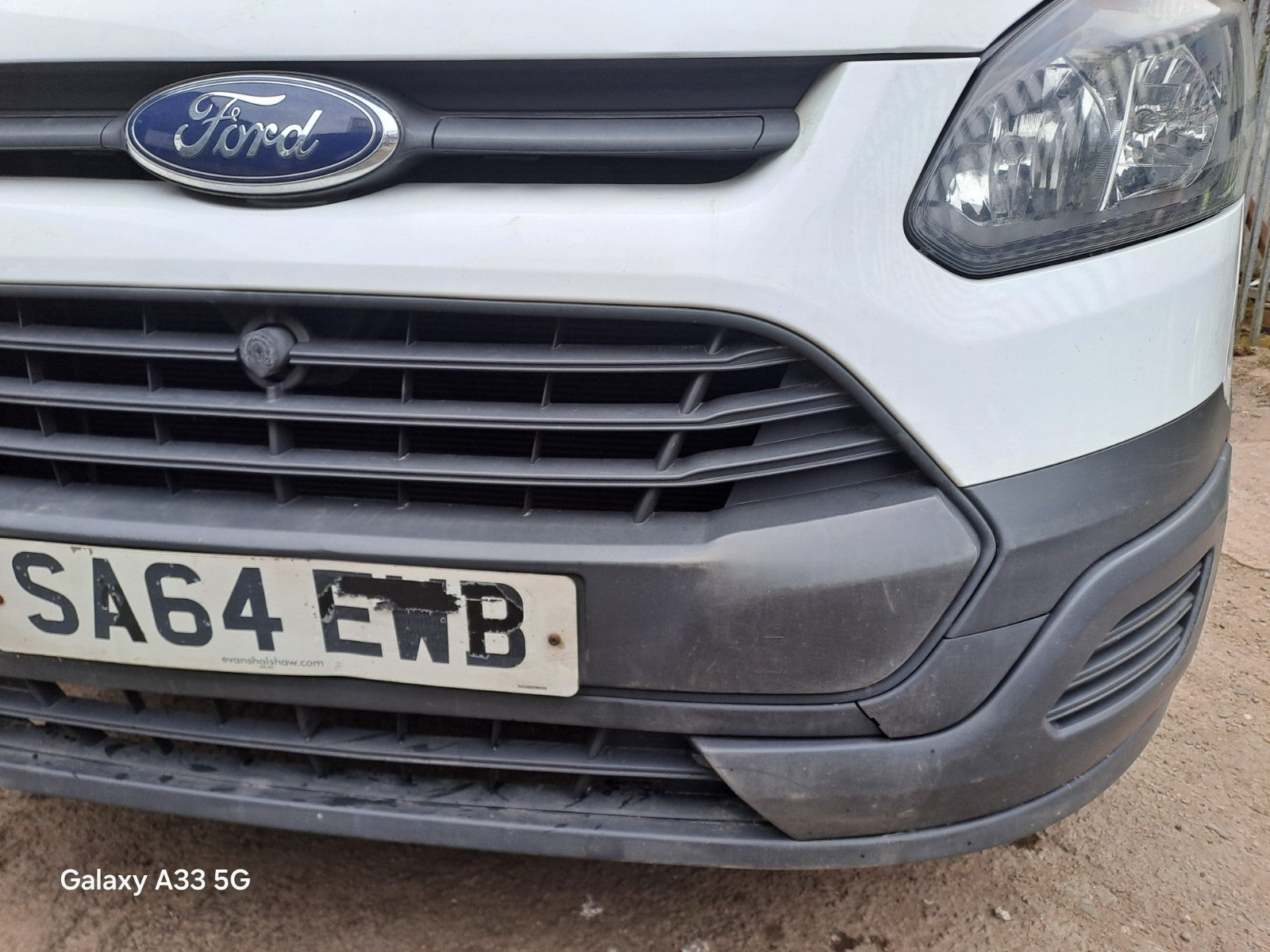 ✅2014 Ford Transit Custom Front Bumper Bare White + Warranty A384 - Image 4