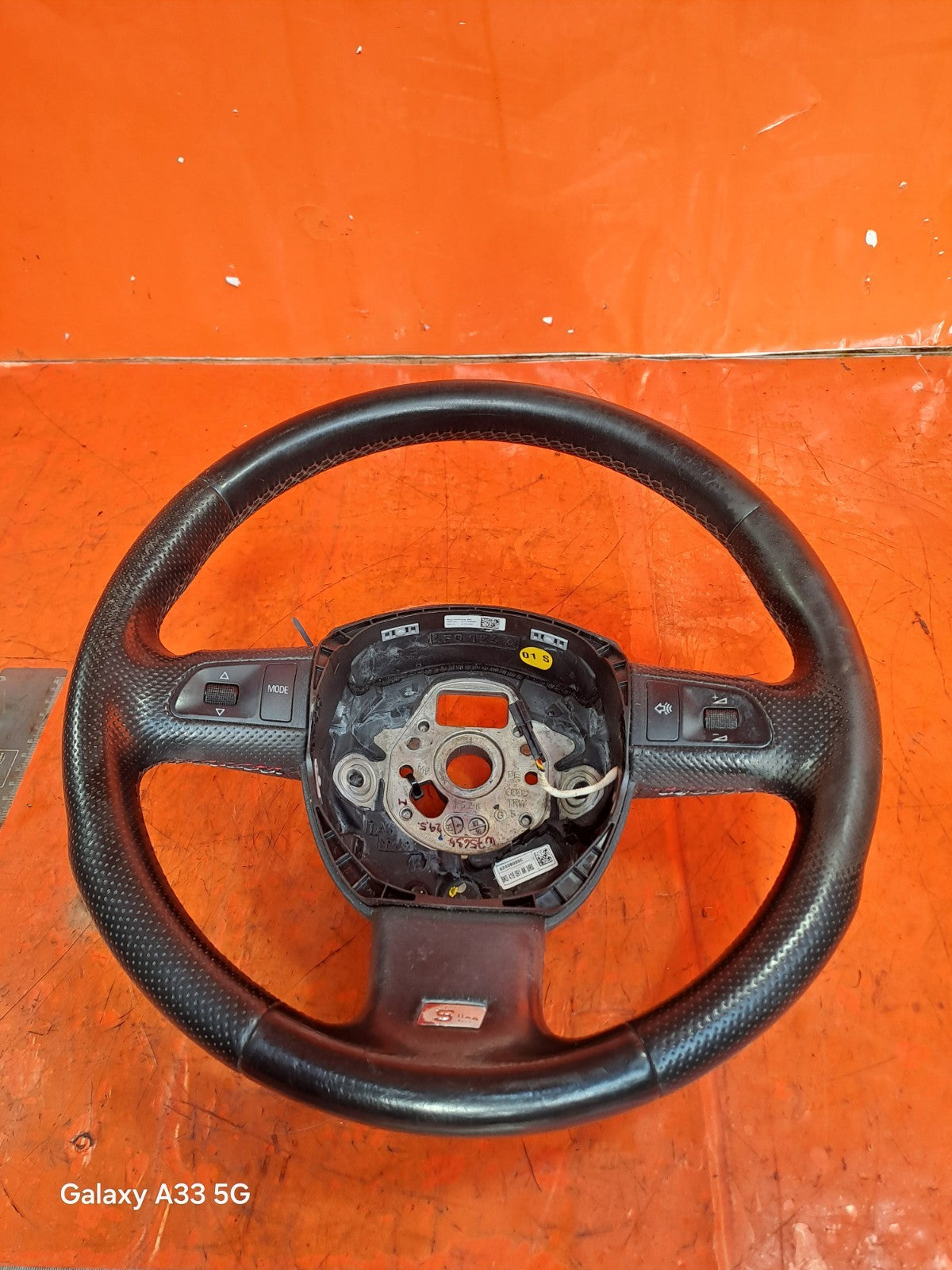 ✅AUDI Q7 S LINE 3.0 DIESEL 2007 MULTIFUNCTIONAL STEERING WHEEL PADDLE SHIFT A295 - Image 1