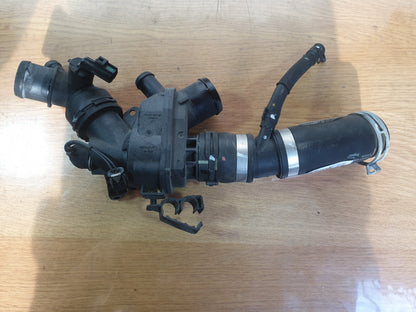 ✅2017 JAGUAR F-PACE X761 3.0P COOLANT THERMOSTAT HOUSING ASSEMBLY +WARRANTY A196 - Image 4