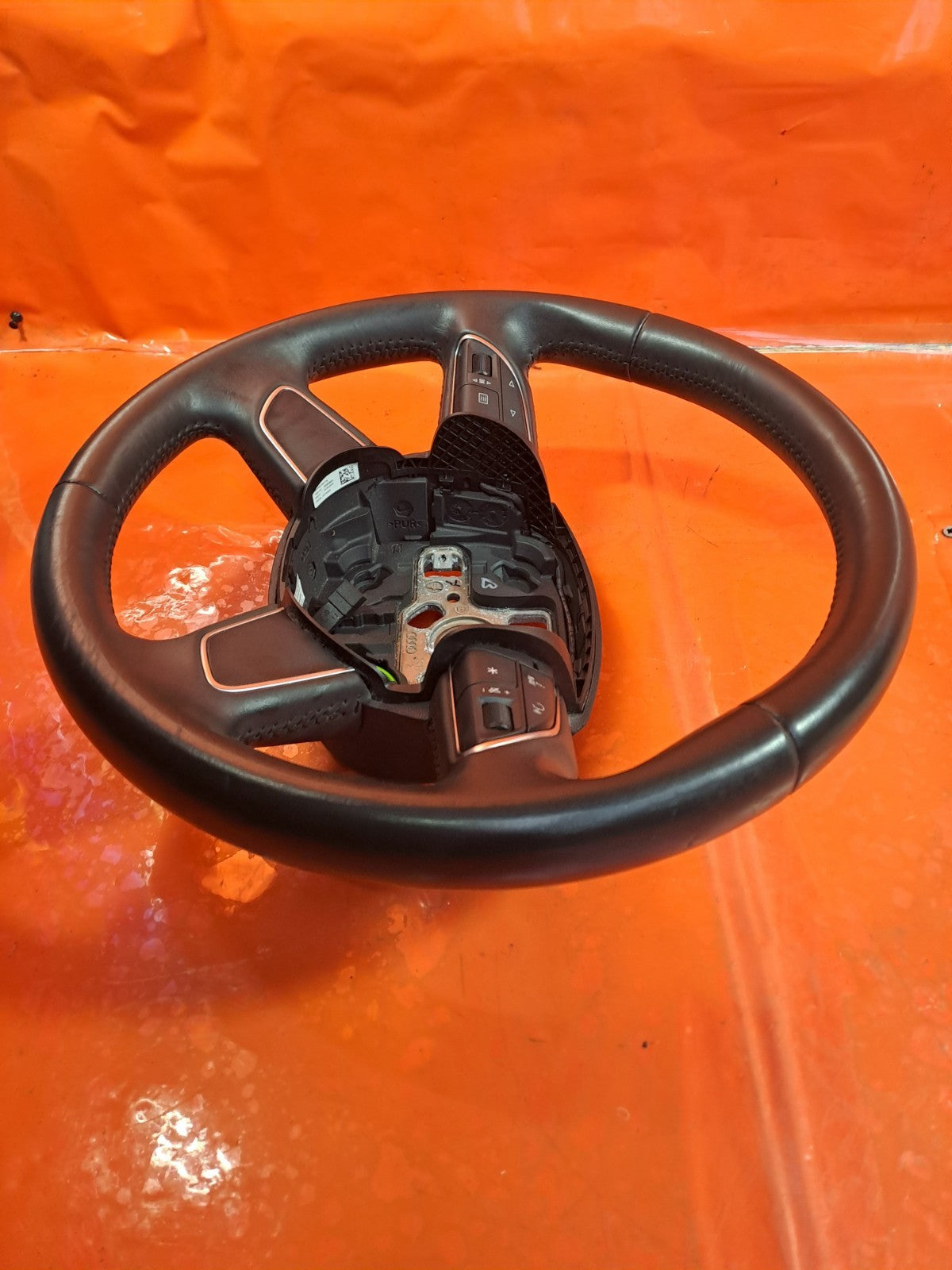 ✅AUDI A3 1.6 DIESEL 2013 MULTIFUNCTION LEATHER STEERING WHEEL 8U0419091B A338 - Image 5