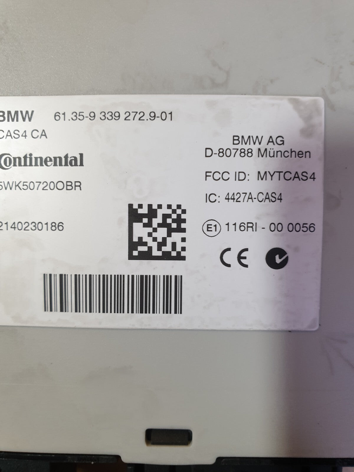 ✅2014 BMW 5 SERIES F11 4.4P THEFT LOCKING CONTROL MODULE 9339272 + WARRANTY A153 - Image 8