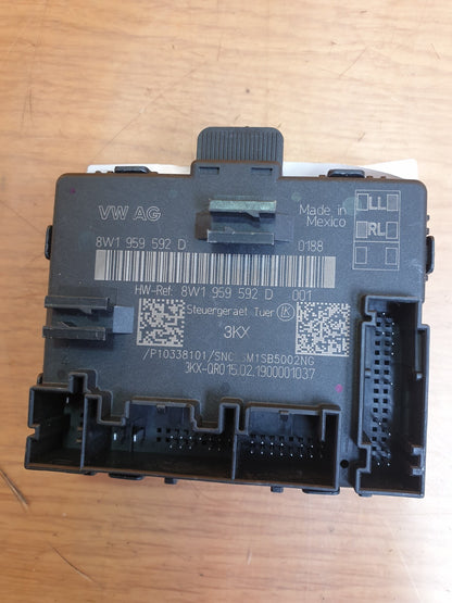 ✅2019 AUDI Q5 FY 2.0TDI FRONT RIGHT DOOR CONTROL MODULE 8W1959592D + WARRANTY - Image 1