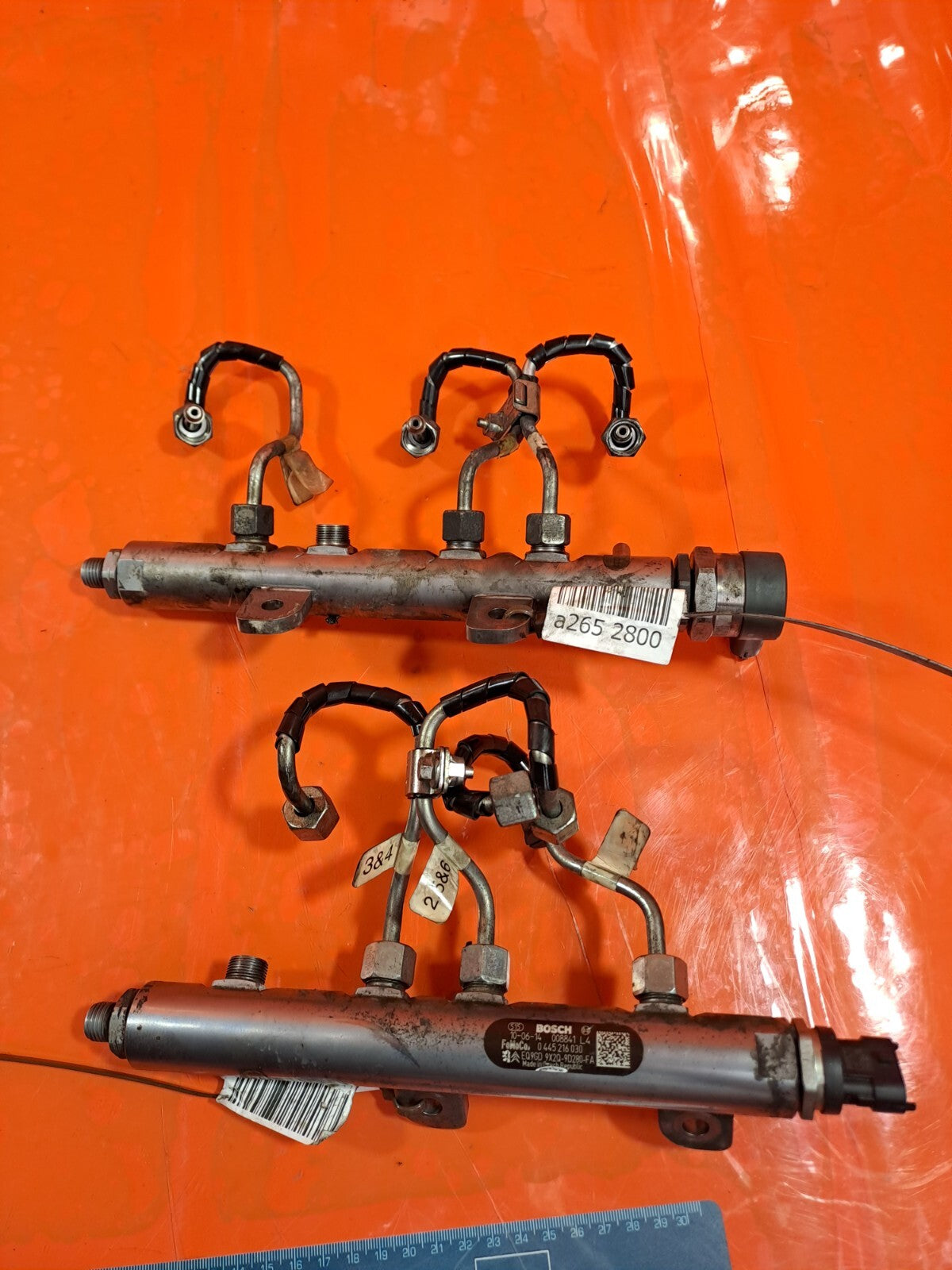 ✅2010 LAND ROVER DISCOVERY 4 L319 FUEL RAIL PAIR 9X2Q9D280EA +WARRANTY A265 - Image 2