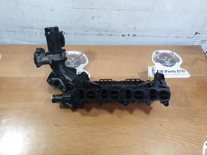 2010 BMW 5 SERIES F11 2.0D INTAKE MANIFOLD WITH FLAPS MOTOR THROTTLE BODY - Image 1