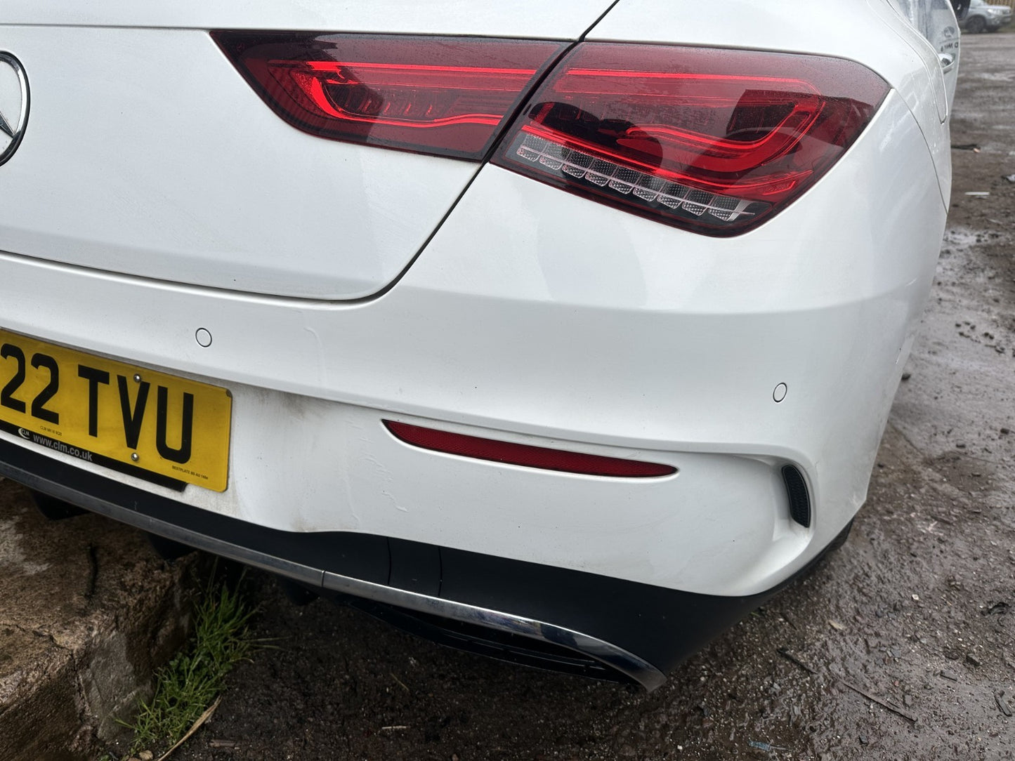 ✅2022 Mercedes CLA W118 AMG Line Rear Bumper White (149) W/O Lights A374 - Image 4