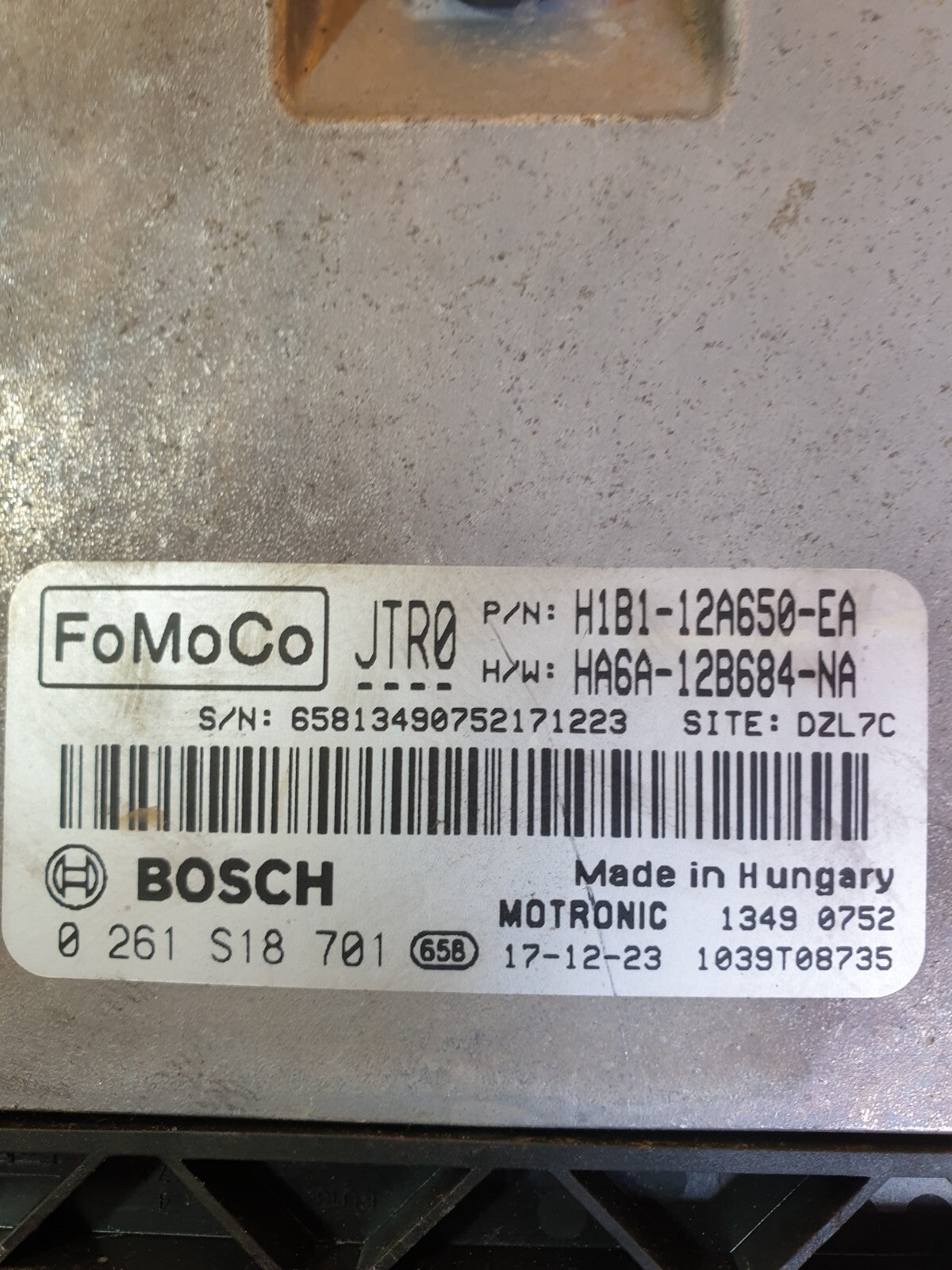 ✅2018 FORD FIESTA MK8 1.0 PETROL ENGINE ECU UNIT H1B1-12A650-EA + WARRANTY A178 - Image 10