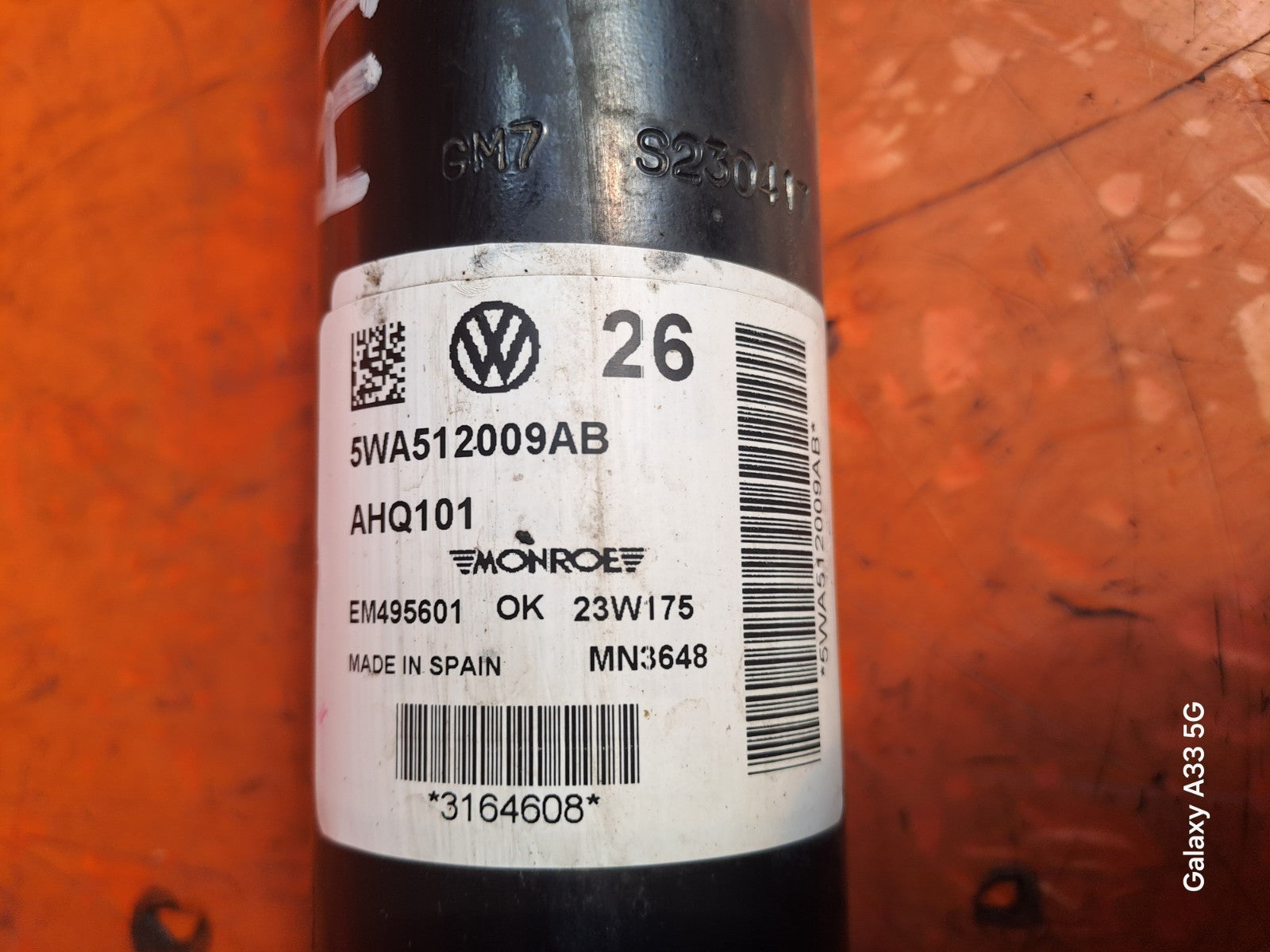 ✅CUPRA FORMENTOR 1.4 PETROL 2023 REAR RIGHT/LEFT SHOCK ABSORBER 5WA512009AB A173 - Image 8