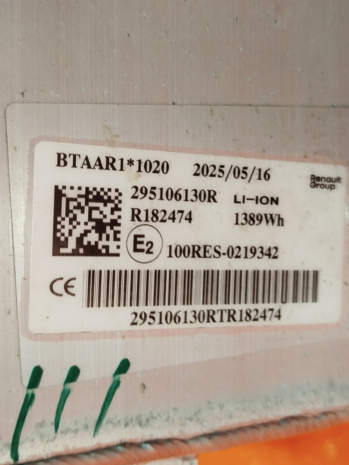 ✅RENAULT CLIO V 1.6 PETROL 2025 LITHIUM BATTERY PACK 295106130R Warranty A331 - Image 10