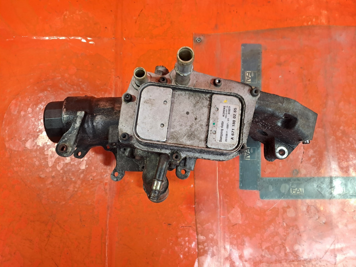 ✅SSANGYONG KORANDO 2.2 DIESEL 2015 OIL FILTER HOUSING & COOLER A6711800265 A337 - Image 3