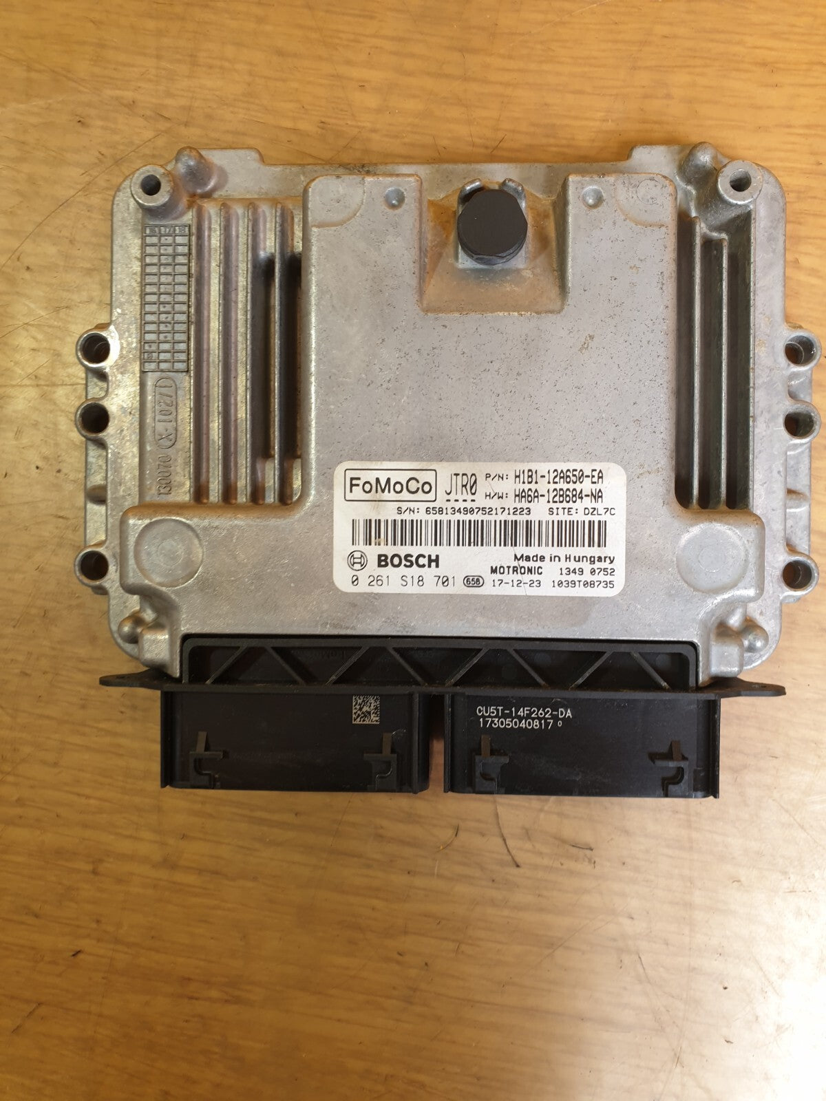 ✅2018 FORD FIESTA MK8 1.0 PETROL ENGINE ECU UNIT H1B1-12A650-EA + WARRANTY A178 - Image 1