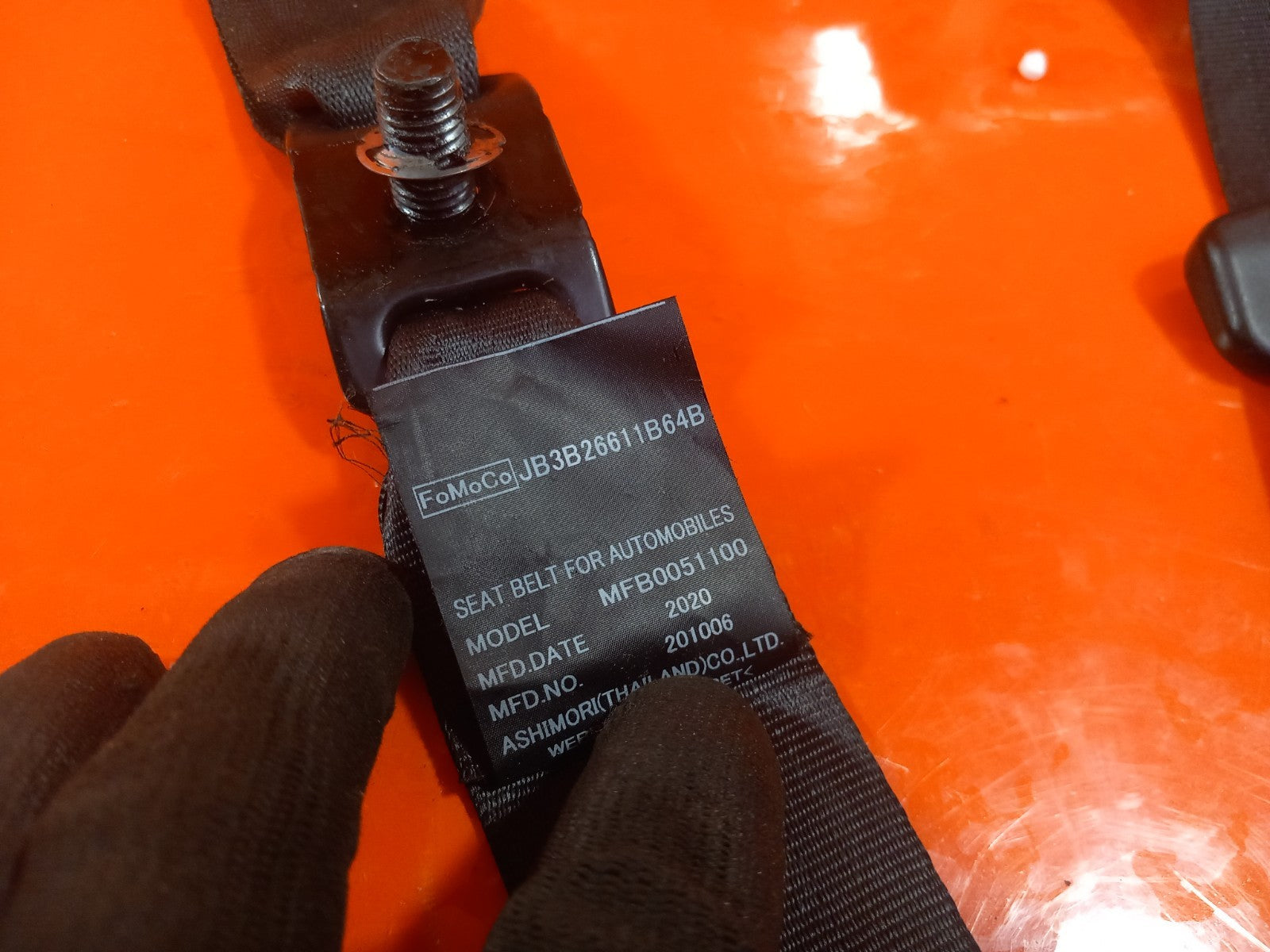 2021 Ford Ranger Wildtrak Rear Seat Belt Center JB3B-26611B64-B Warranty A407 - Image 9