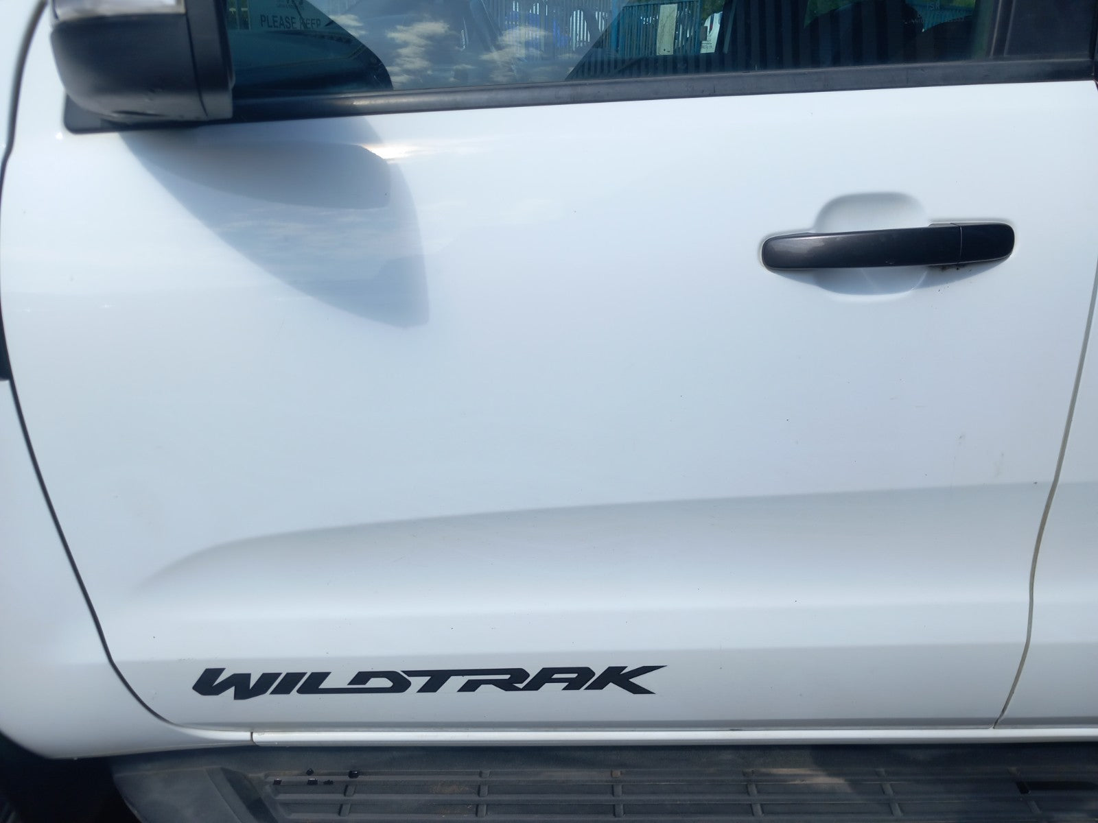 2017 Ford Ranger Wildtrak Front Left Passenger Bare Door w/o Mirror White A401 - Image 3