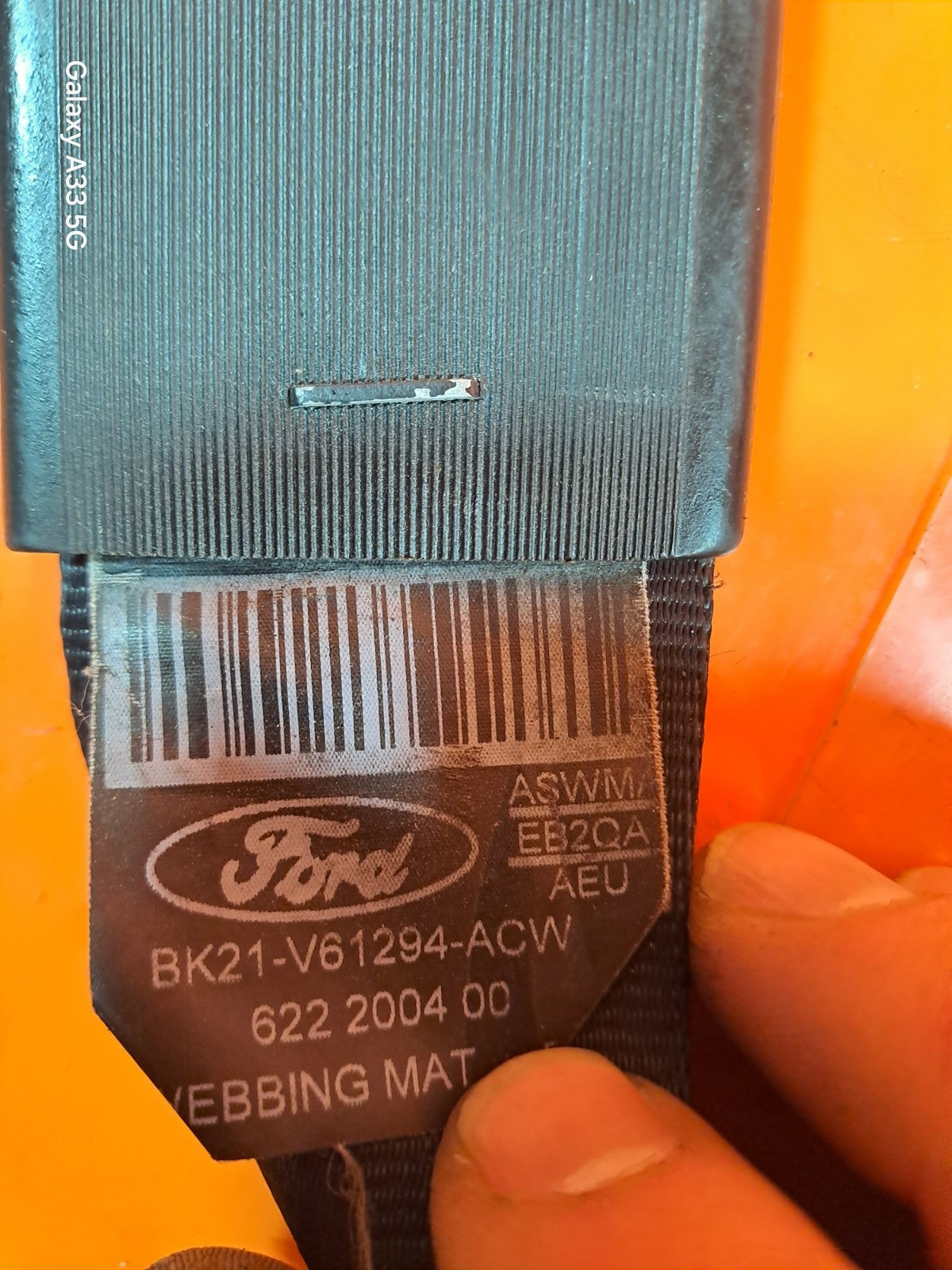 ✅FORD TOURNEO CUSTOM 2.2 DIESEL 2015 FRONT RIGHT SEAT BELT BK21V61294ACW A280 - Image 7