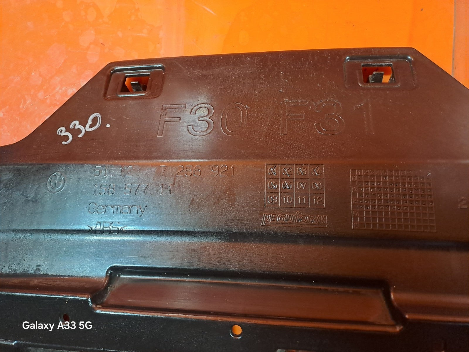✅BMW 318I F30 1.5 PETROL 2016 REAR CENTRE BUMPER BRACKET REINFORCEMENT LOWER - Image 8