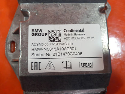BMW F40 116D 1.5 Diesel 2021 ArBag Control Module 5A19AC3 Warranty A365 - Image 3