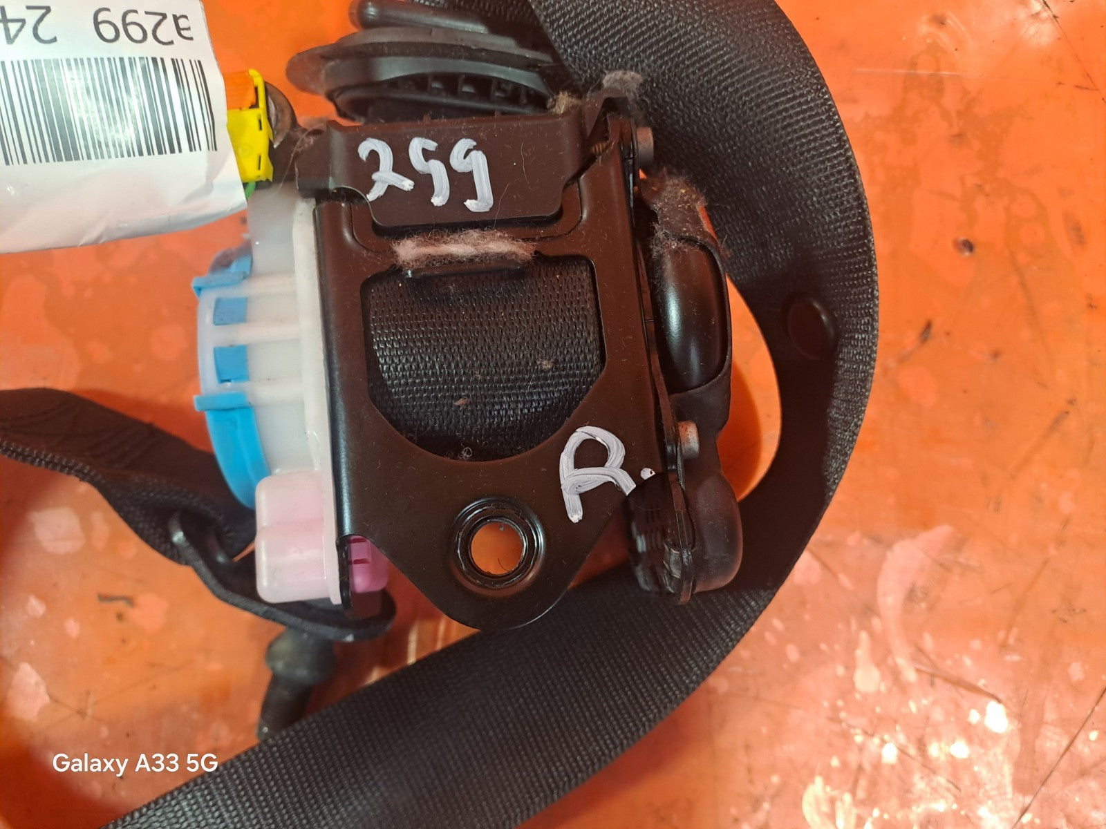 ✅2012 MERCEDES B CLASS W246 SEAT BELT FRONT RIGHT A2468600285 + WARRANTY A299 - Image 3