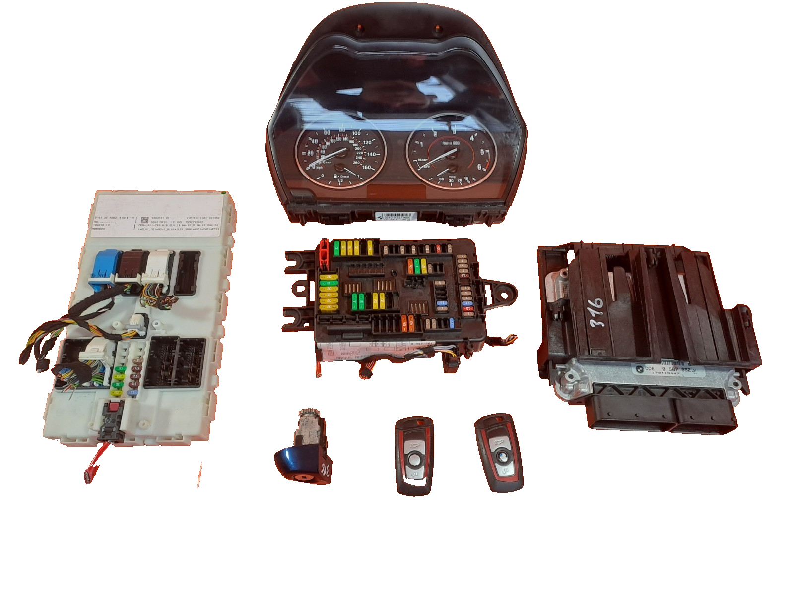 ✅2015 BMW 1 Series Sport F20 Engine ECU Lock Set with Key 8587952 +Warranty A316 - Image 1