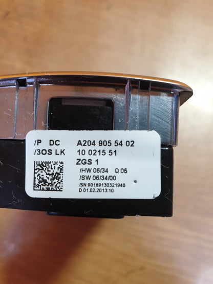 ✅2013 MERCEDES C CLASS W204 FRONT RIGHT DRIVER SIDE WINDOW SWITCH A2049055402 - Image 12