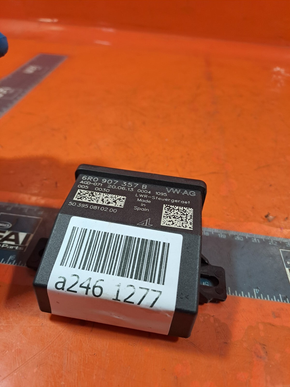 ✅2013 VW PASSAT CC GT B7 2.0D HEADLIGHT RANGE CONTROL MODULE ECU 6R0907357B A246 - Image 6