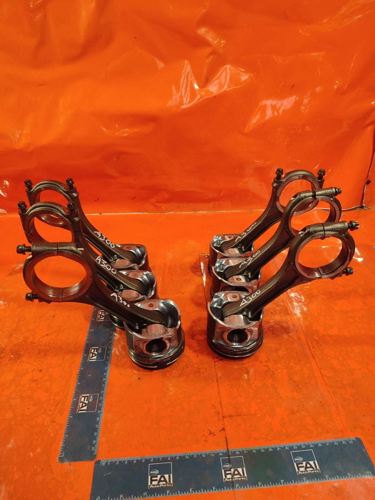 ✅2009 AUDI Q7 4L 3.0 TDI CON ROD PISTON SET 059198401F 059107065CH WARRANTY A300 - Image 1
