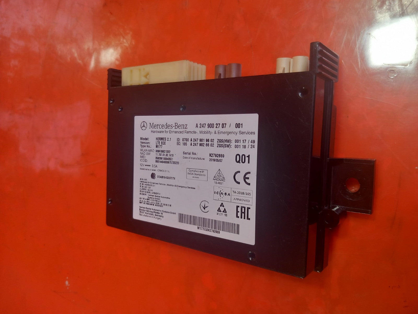 Mercedes W177 W247 W167 2018-2022 Wifi Control Module A2479002707 Warranty xAA - Image 5