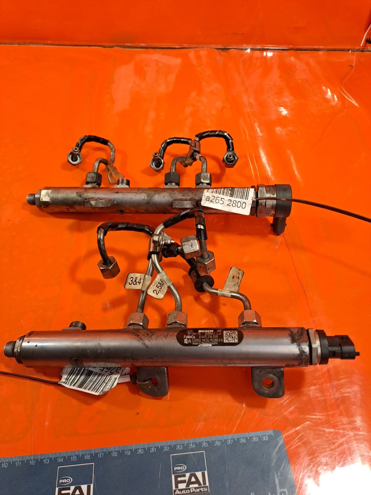 ✅2010 LAND ROVER DISCOVERY 4 L319 FUEL RAIL PAIR 9X2Q9D280EA +WARRANTY A265 - Image 1