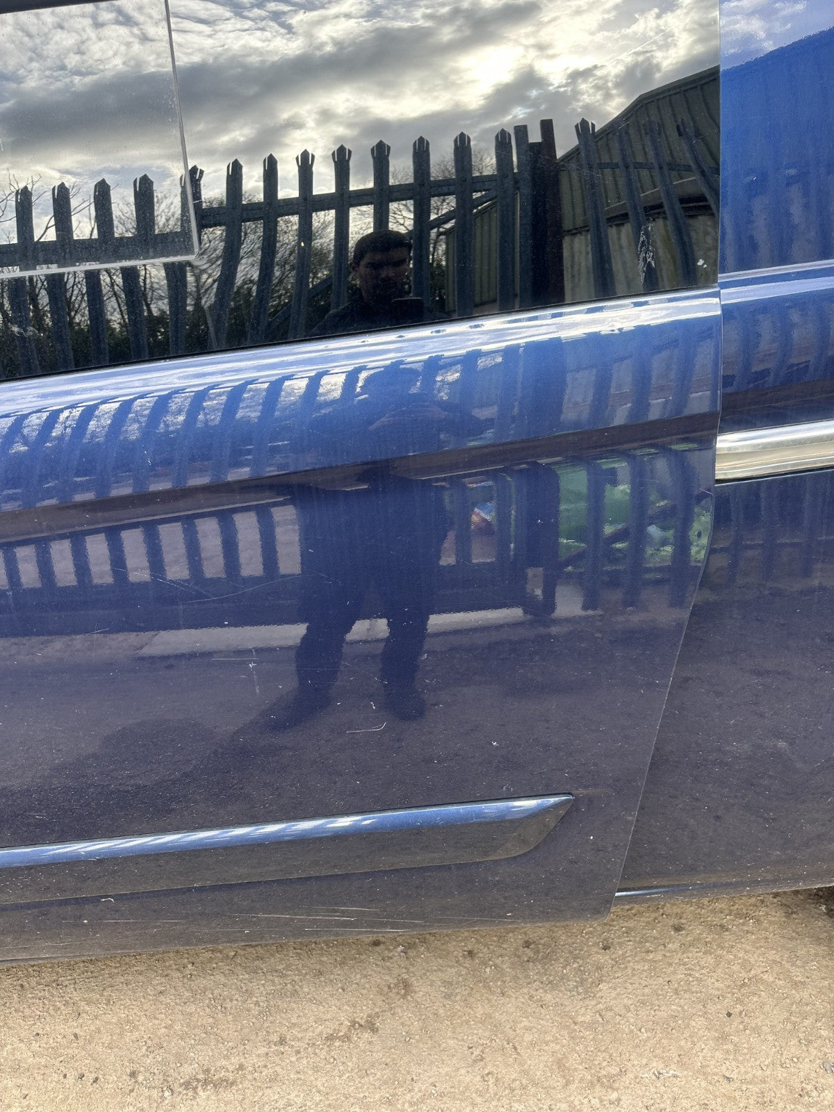 ✅2014 Ford Transit Custom Left Sliding Door Bare Blue + Warranty A379 - Image 3