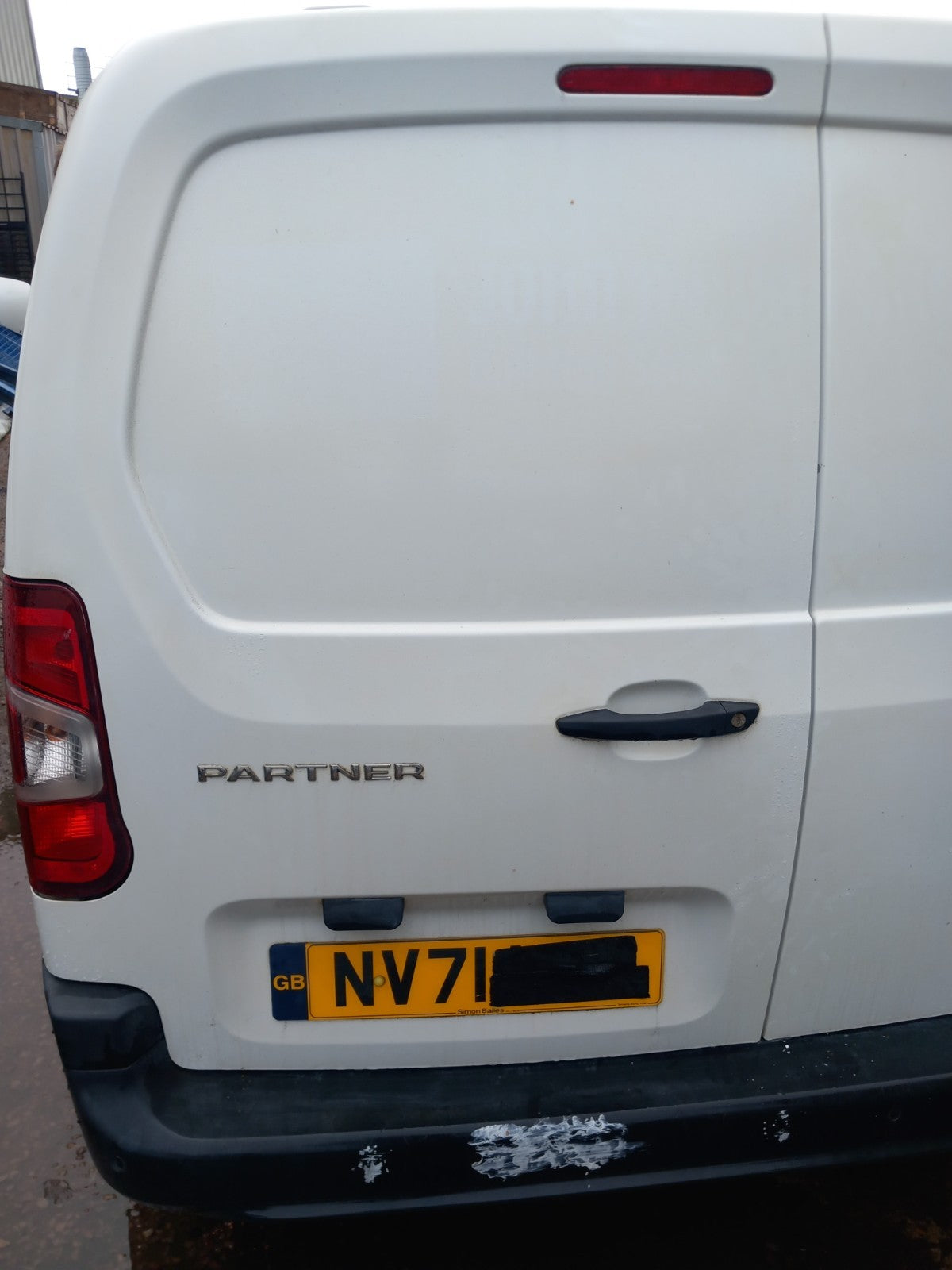 2022 Peugeot Partner K9 Rear Left Passenger Side Door White Warranty A419 - Image 1