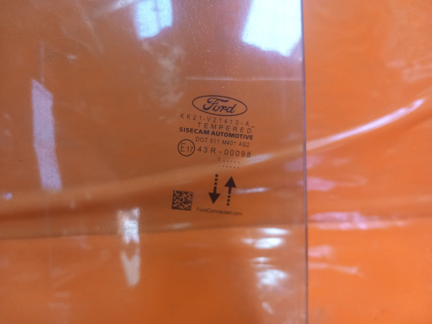 2021 Ford Transit Custom Front Right Door Window Glass KK21-V21410-A A390 - Image 11
