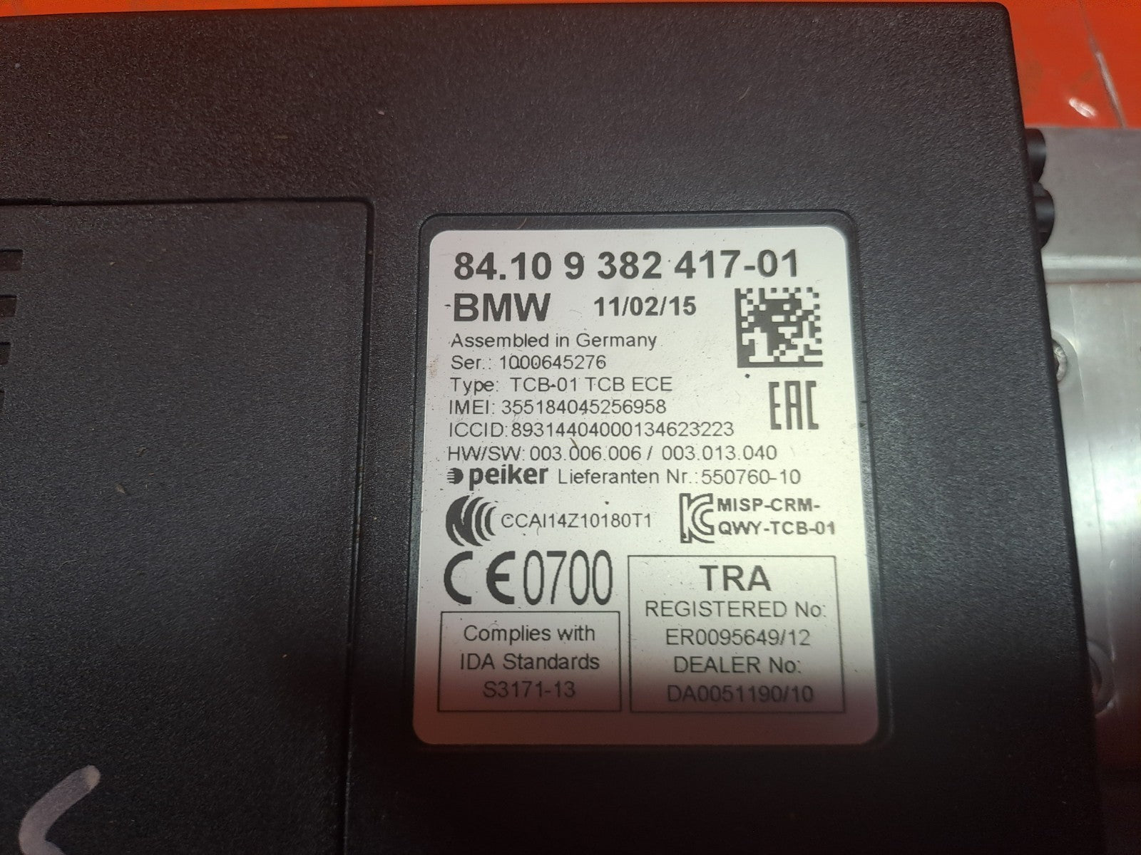 ✅BMW 118D F20 2.0 Diesel 2015 Bluetooth Telematics Control Module 9382417 A316 - Image 4
