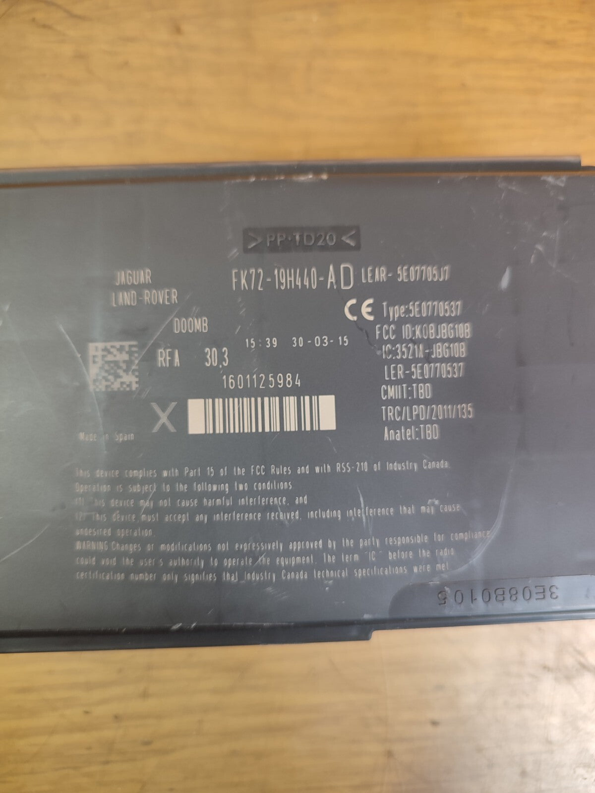 ✅2015 LAND ROVER DISCOVERY SPORT L550 KEYLESS ENTRY MODULE ECU FK7219H440AD A176 - Image 3