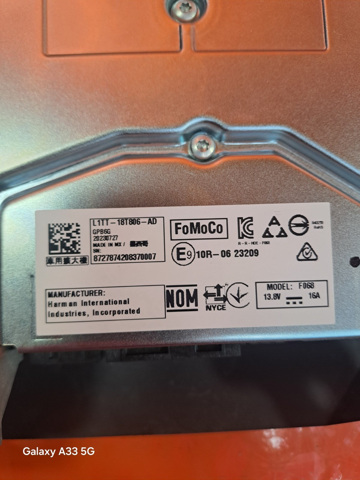✅2023 FORD PUMA ST STEREO RADIO AMPLIFIER L1TT-18T806-AD + WARRANTY A307 - Image 7