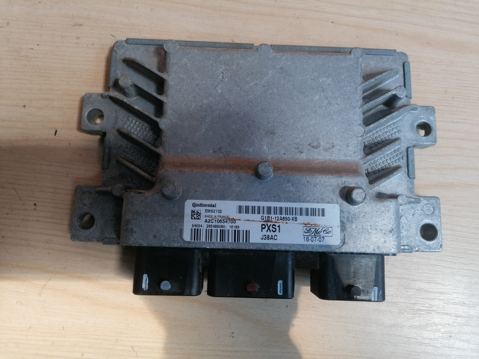 2016 FORD FIESTA MK7 1.2 PETROL ENGINE ECU G1B1-12A650-XB X00 - Image 1